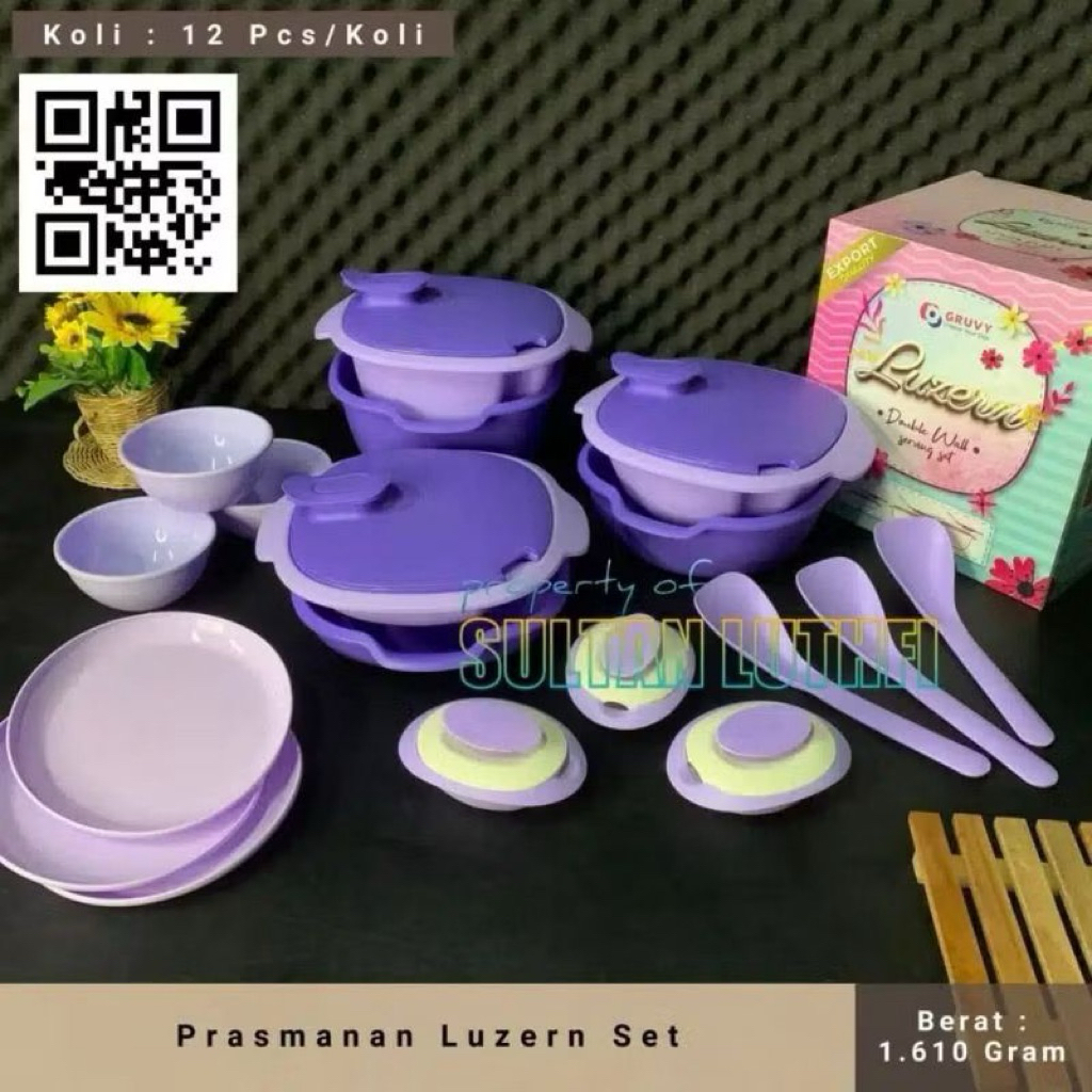 Prasmanan Set Luzern 1 Set – Wadah Makanan Double Wall Elegan