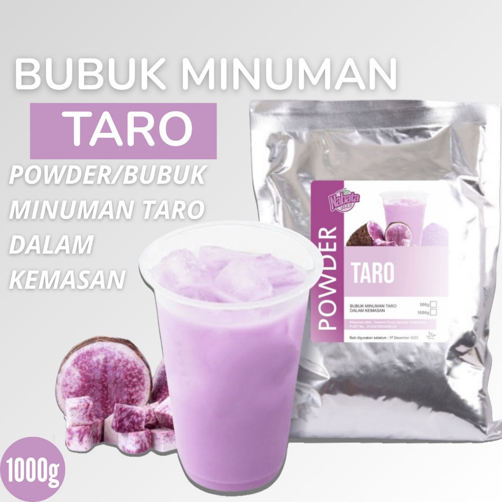 

Bubuk Minuman Rasa Taro 1 kg Serbuk Taro Talas Ubi ungu | Bubble Powder Drink rasa Taro Nabata food