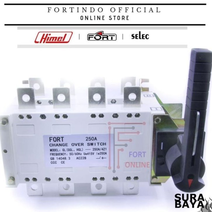 COS Change over switch 400A 4 pole ohm saklar fort PANEL