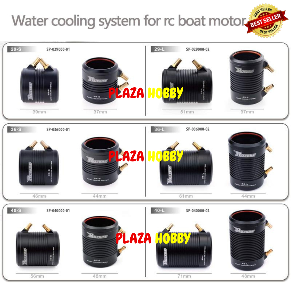 surpass hobby rocket rc water cooling jacket cover 40-L untuk motor brushless 4092 rc boat SP-040000
