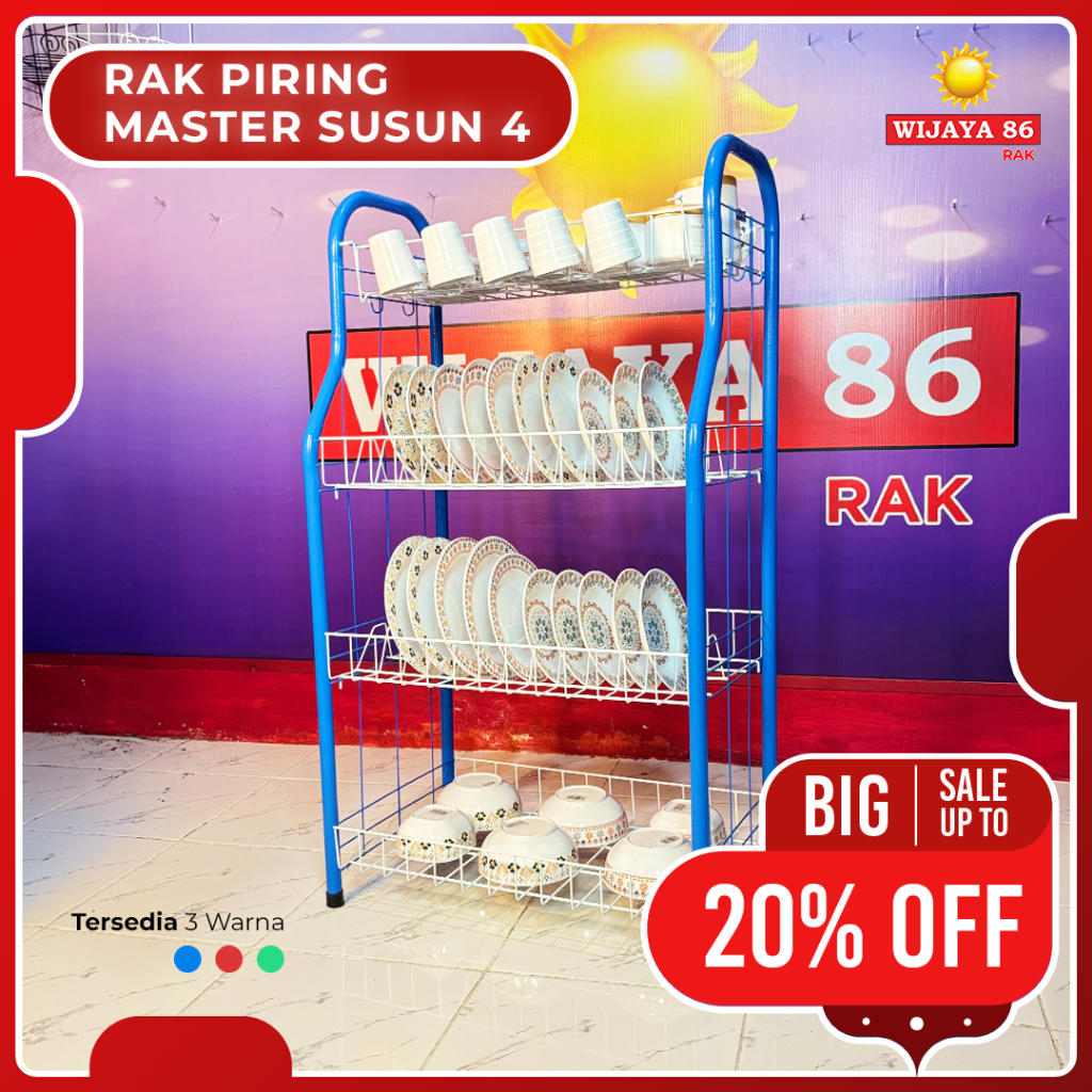 [CAMPURAN] RAK PIRING MASTER SPESIAL SUSUN 4 | RAK PIRING 4 SUSUN | RAK DAPUR | RAK SUSUN SERBAGUNA 