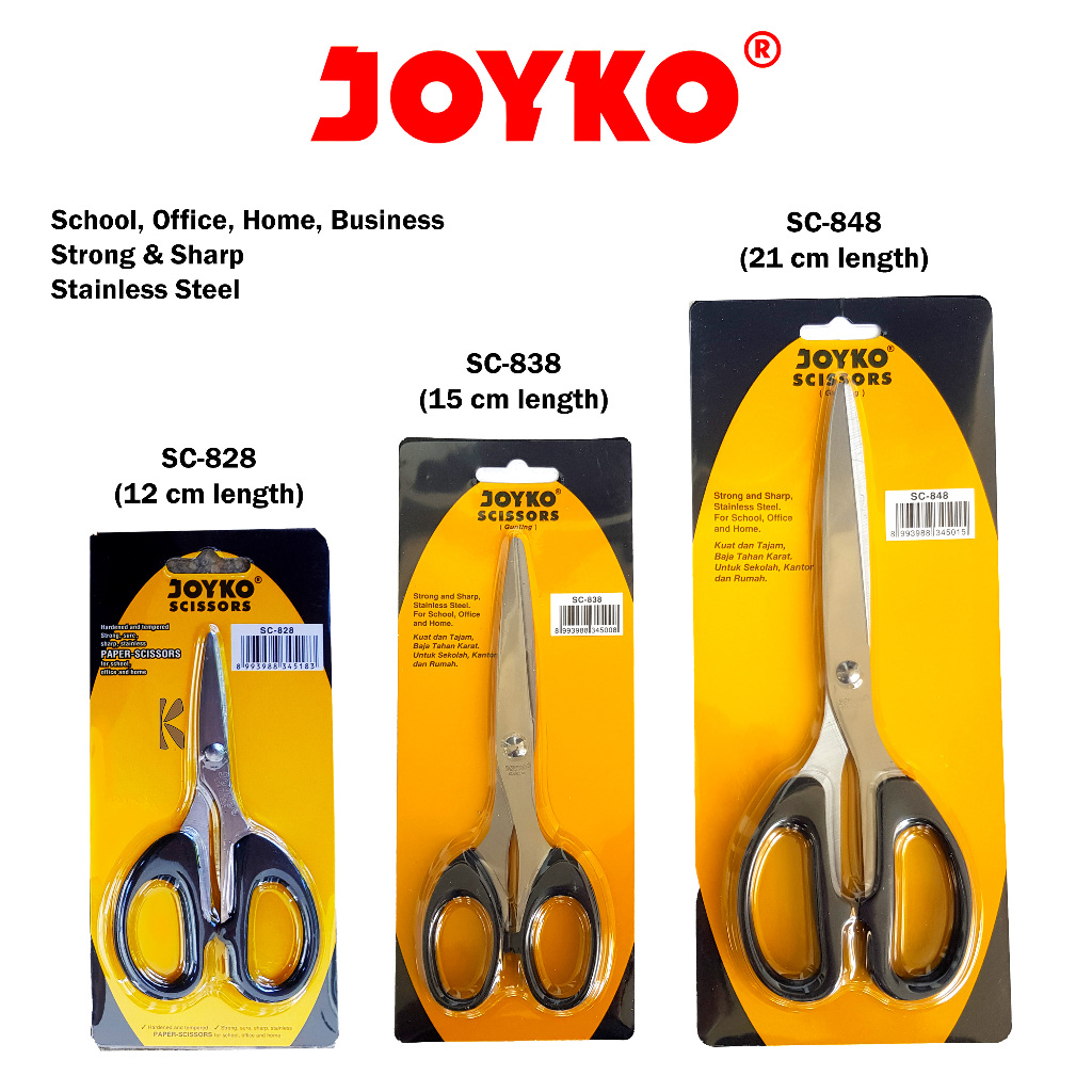 

Gunting Kertas Original Joyko – Paper Scissors – for Home, School, Office – Stainless Steel