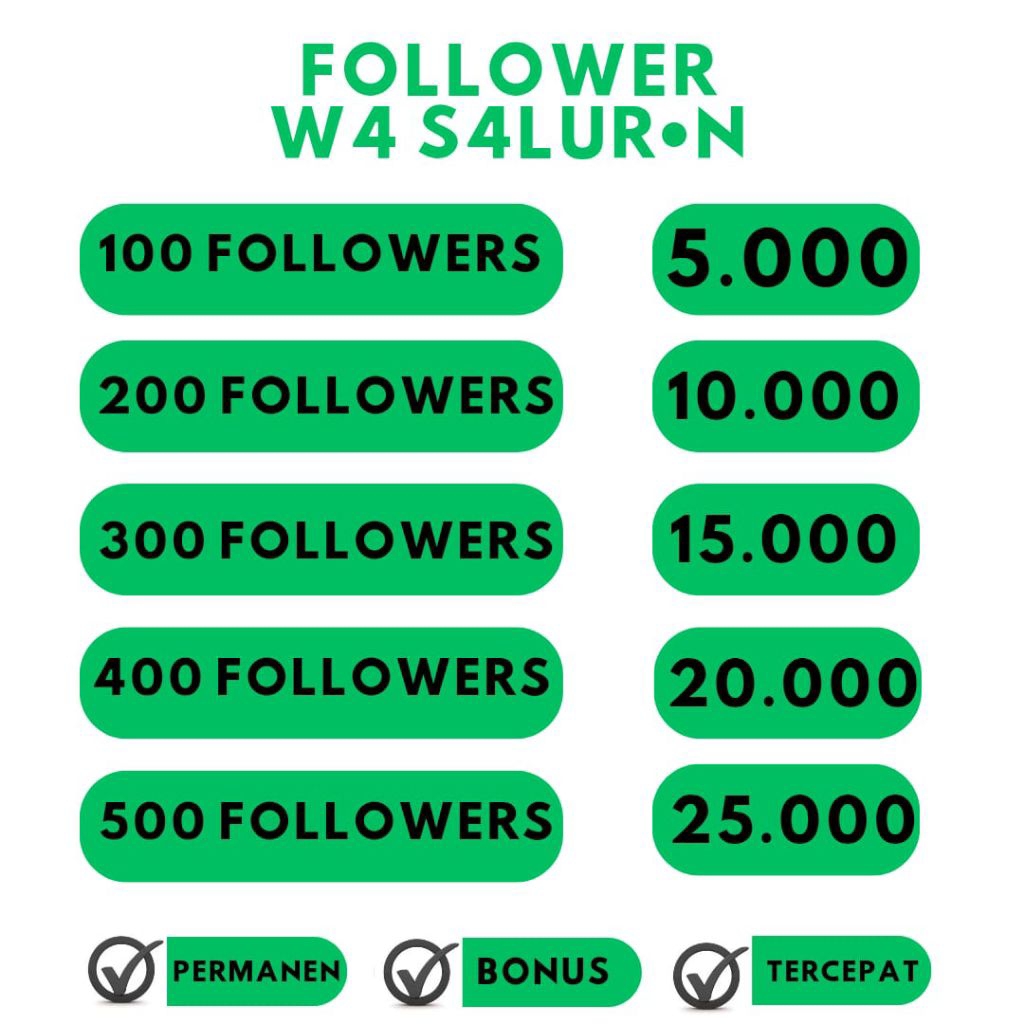 follower wa saluran permanen proses fast