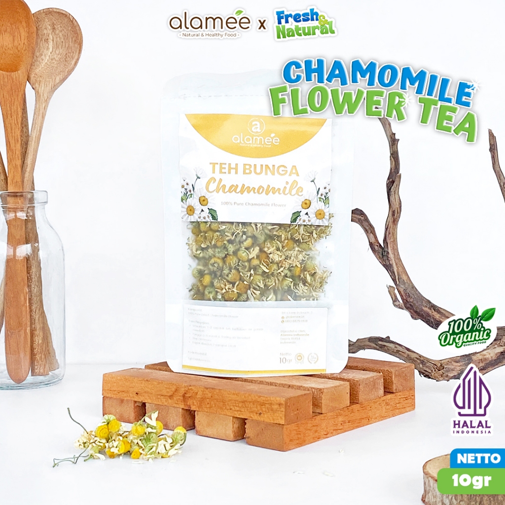 

ALAMEE Chamomile Tea Teh Bunga Camomile Flower Kamomile Dried Organik 10g fresh and natural