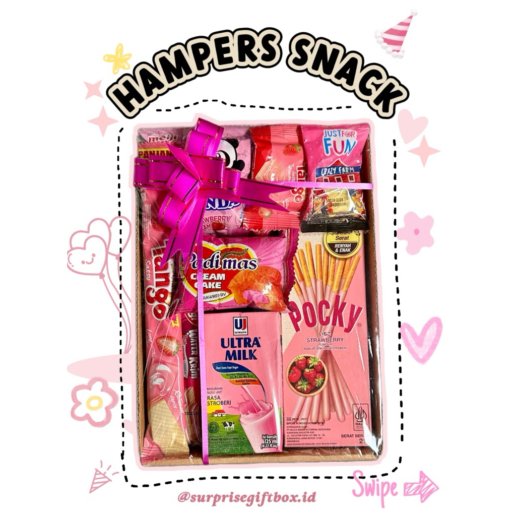 

Hampers Snack/ Parcel Snack/ Hampers Wisuda/ Hadiah Wisuda/ Kado Wisuda/ Hadiah Sidang/ Kado Pacar/ Kado Teman/ Gift Snack/ Snack Gift/ Kado Snack/ Snack Kado