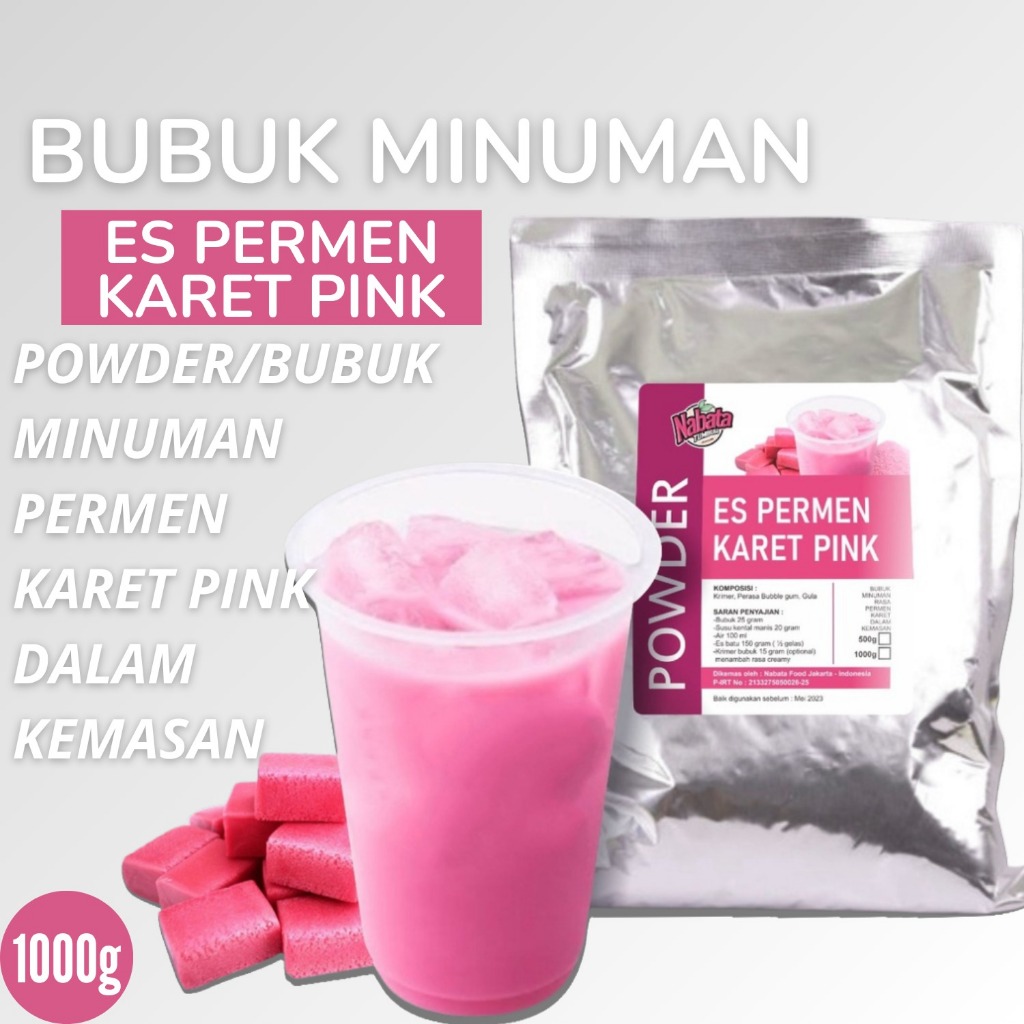 

Bubuk Es Permen Karet Viral Surabaya | Powder Permen Karet Pink 1 KG