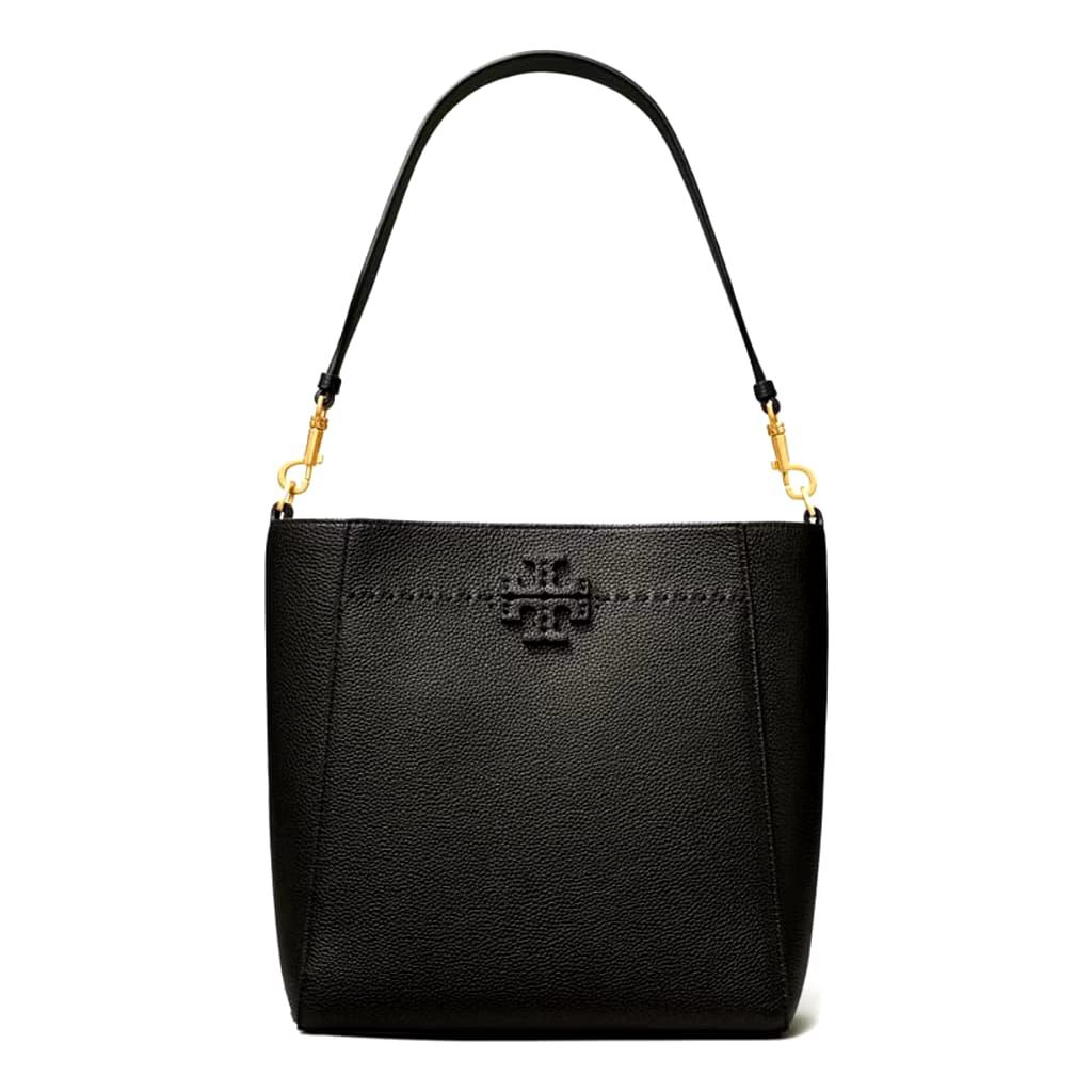 73338 Ladies Mcgraw Black Pebbled Leather Hobo Bag Shoulder Bag
