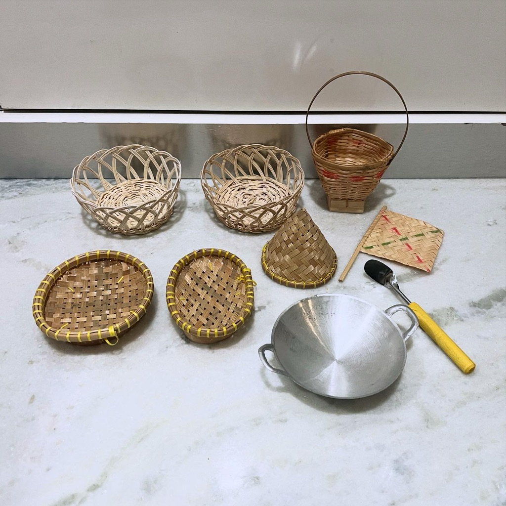Mainan Masak masakan anyam tradisional set type jadul