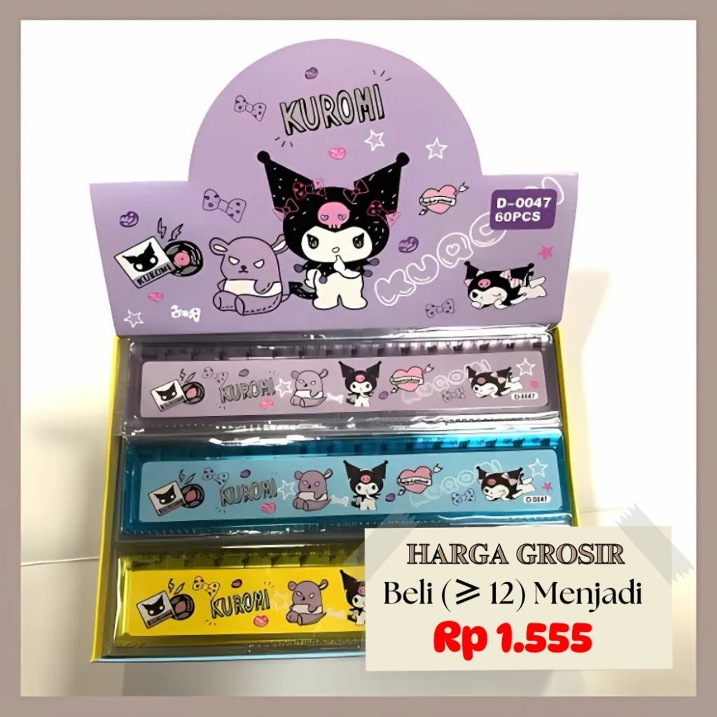 

Penggaris Transparan Karakter Lucu 15 Cm Sanrio Labubu Capybara Lucu