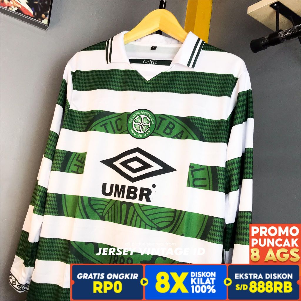 Jersey Celtic 1997 Home Lengan Panjang | Jersey Celtic Vintage Retro | Jersey Bisa COD
