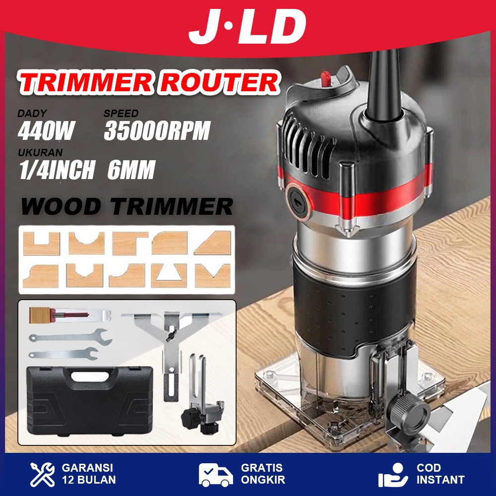 QH! JLD Mesin Profil Kayu Trimmer Router 6MM Mesin Propil Kayu / Trimer Kayu /Router Ukir Kayu Murah