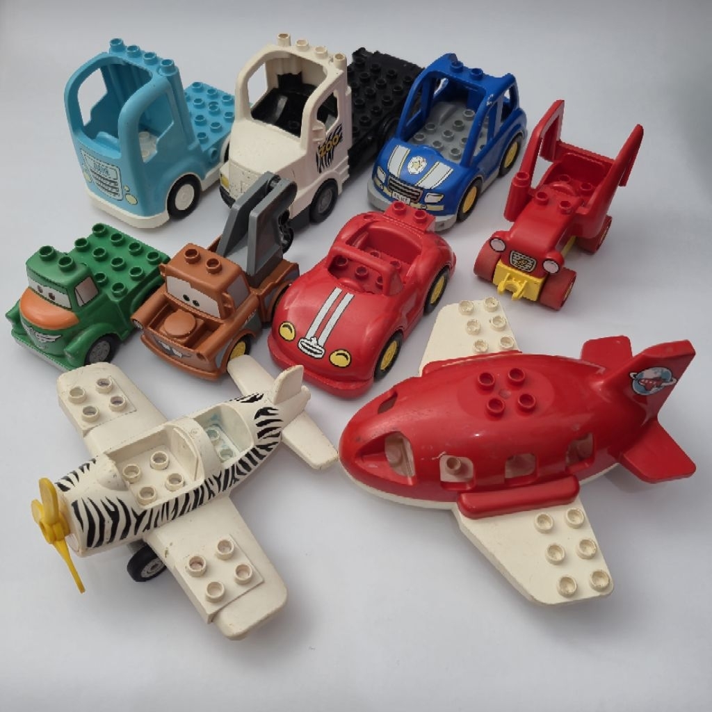 Kendaraan Lego Duplo Original Mobil Truk Pesawat Motor Preloved