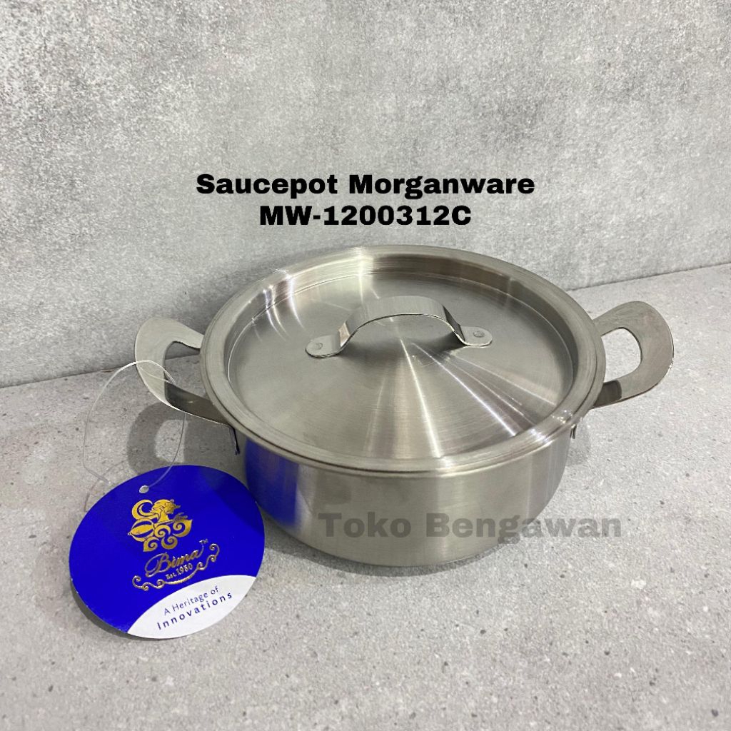 BIMA Morganware Saucepot MW-1200312C SUS 304 Ukuran 12x5cm Panci Mini Panci Stainless High Quality