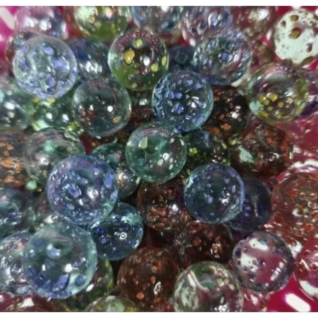 10PCS KELERENG BINTIK WIJEN TOTOL MAINAN ANAK GUNDU KELERENG LANGKA