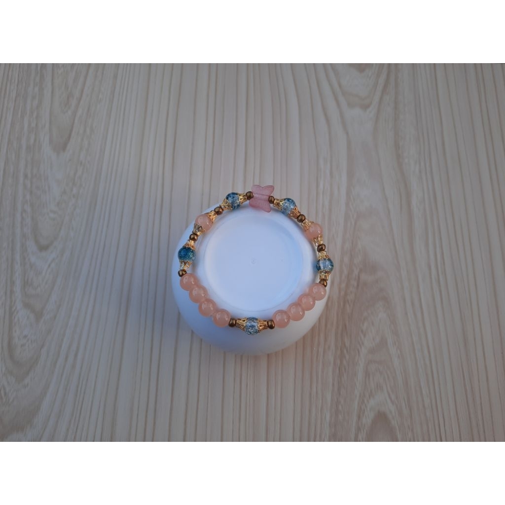 Gelang Giok Pink Buterfly