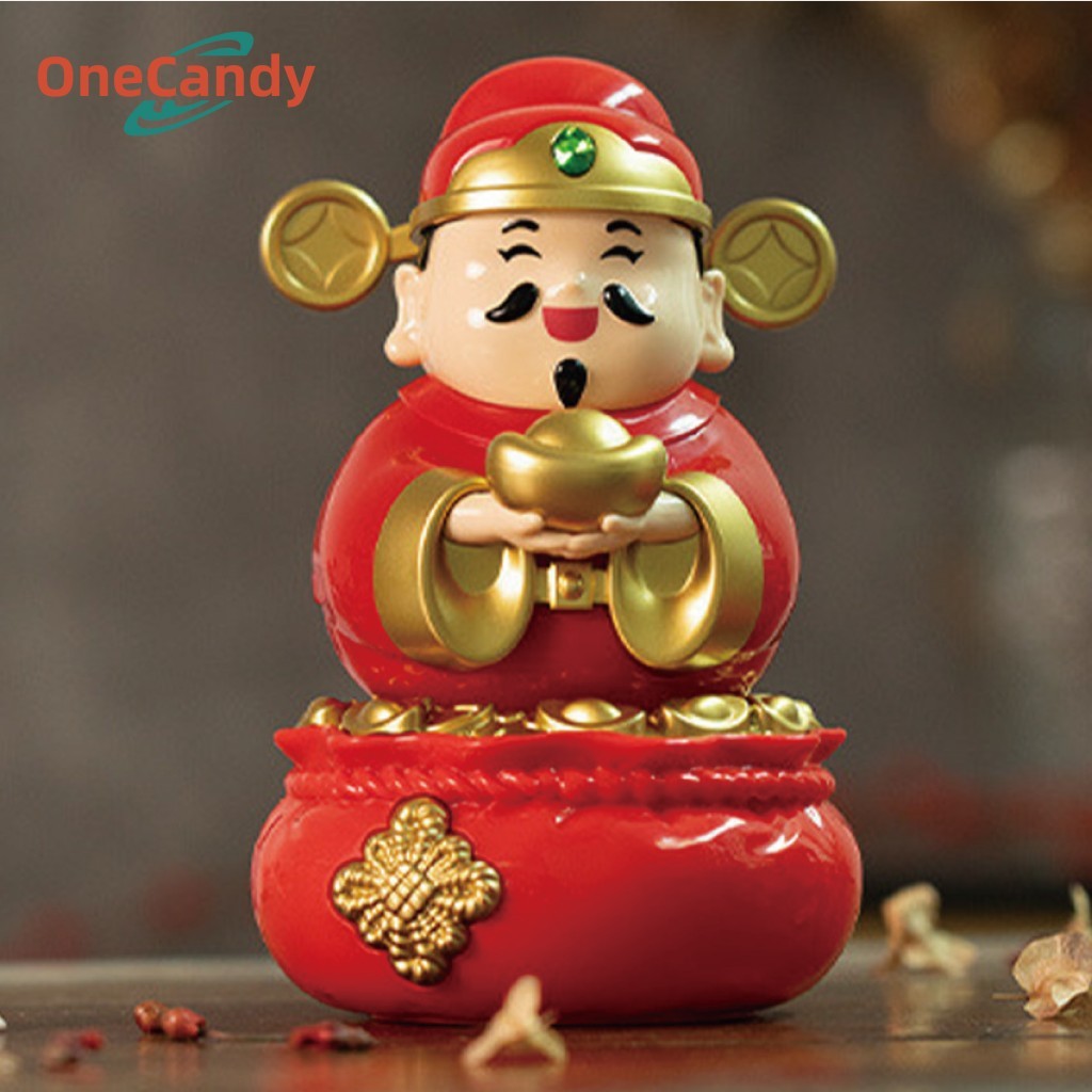 18cm Pajangan Caisen Dewa Rezeki Chai Sen Rezeki Patung Solar Caishen Dewa Rezeki Pajanga Dashboard 