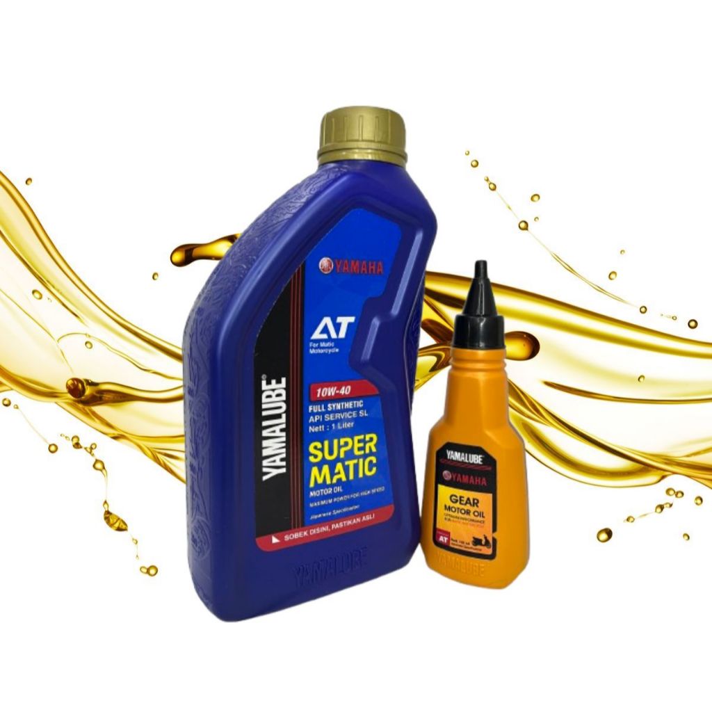 PAKET HEMAT OLI YAMALUBE SUPER MATIC 1 LITER DAN OLI YAMALUBE GEAR 100ML / OLI YAMALUBE SUPER MATIC