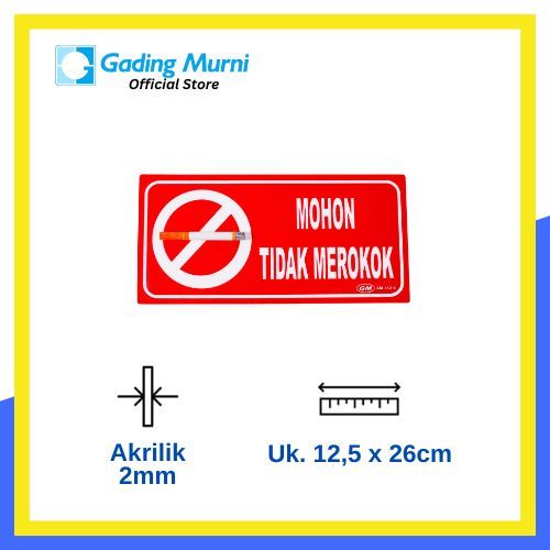 GM LABEL 3D MOHON TIDAK MEROKOK LM 312 MEDIUM WARNA