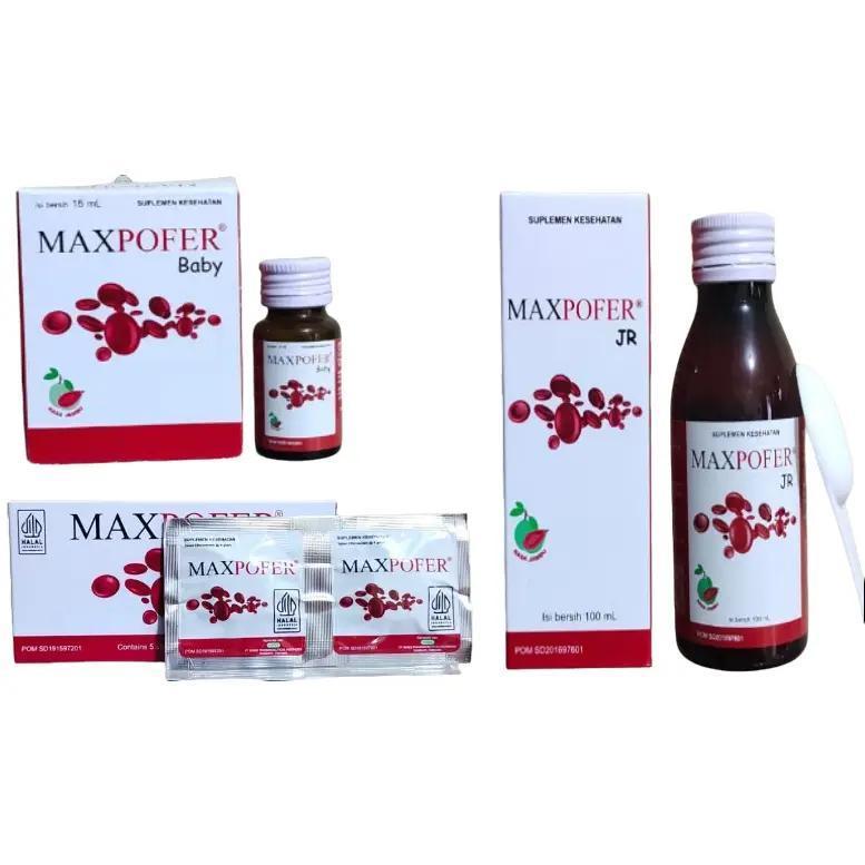 Maxpofer Tablet - Maxpofer Baby - Maxpofer JR - Vitamin Zat Besi - Memenuhi Zat Besi