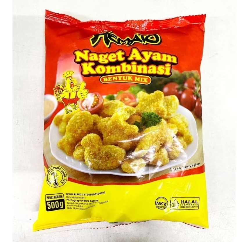 

Hemato Naget Ayam Mix 500gr