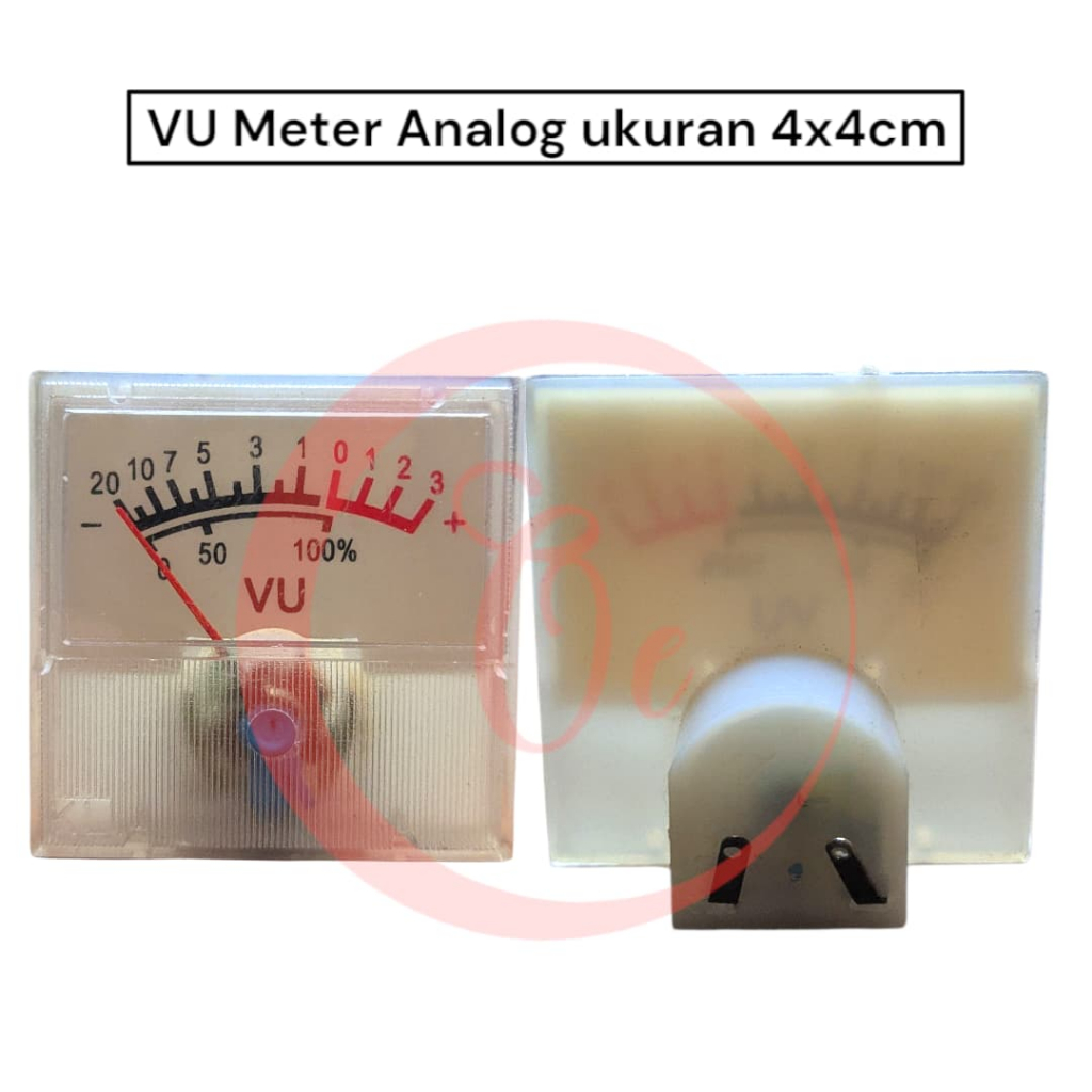 VU Volt Meter Analog ukuran 4x4cm