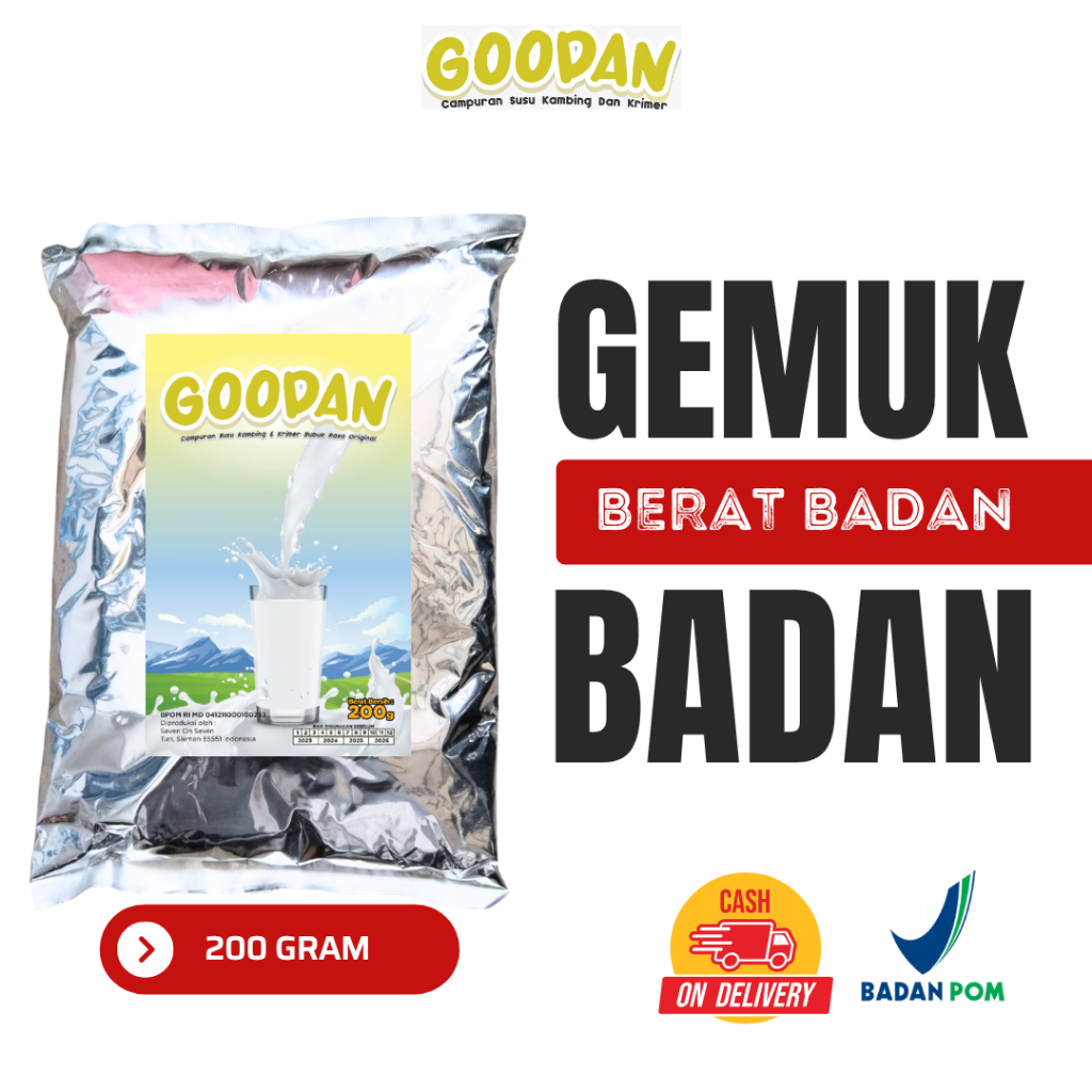 

GOODAN Original Susu Kambing Etawa Penggemuk Badan Obat Suplemen Penambah Berat Badan