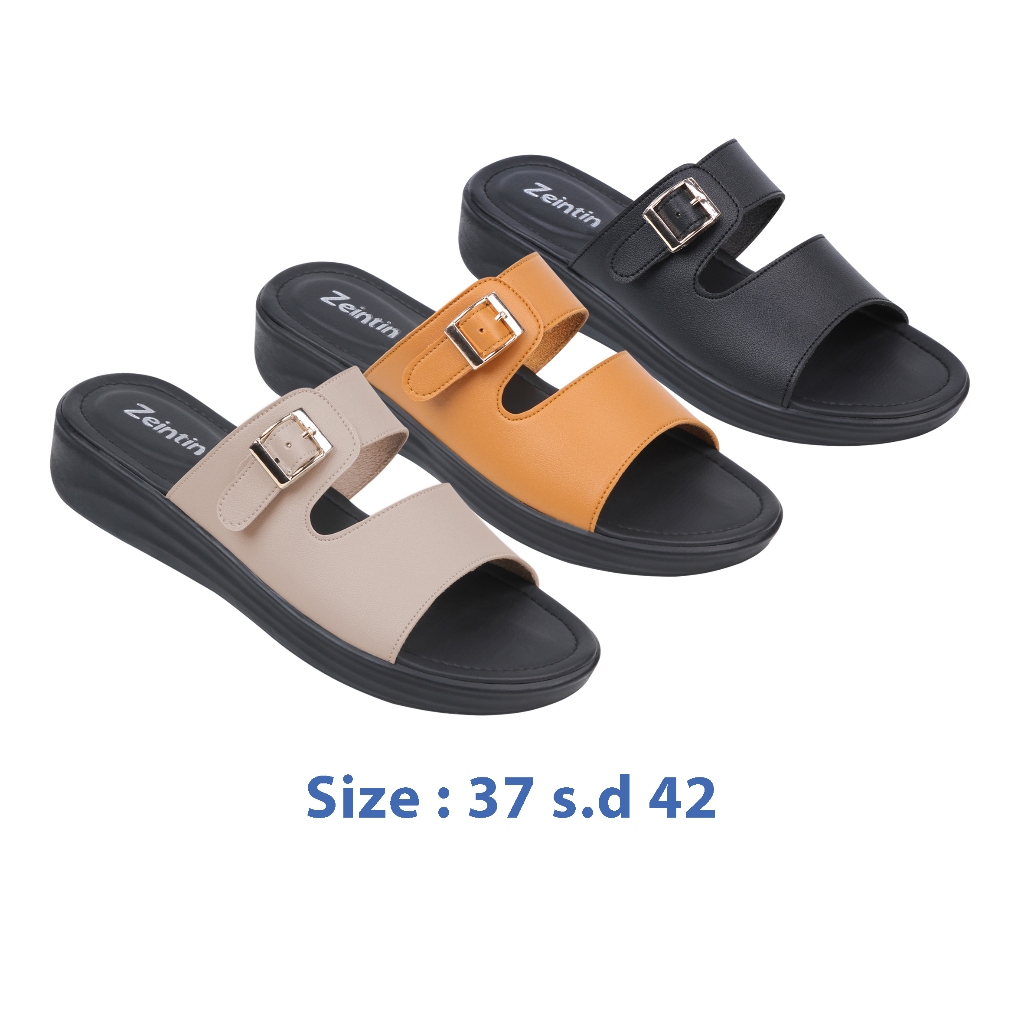 Zeintin - Sandal Wanita Slop Terbaru Sendal Hitam Wanita Sandal Wanita Original Zeintin HP