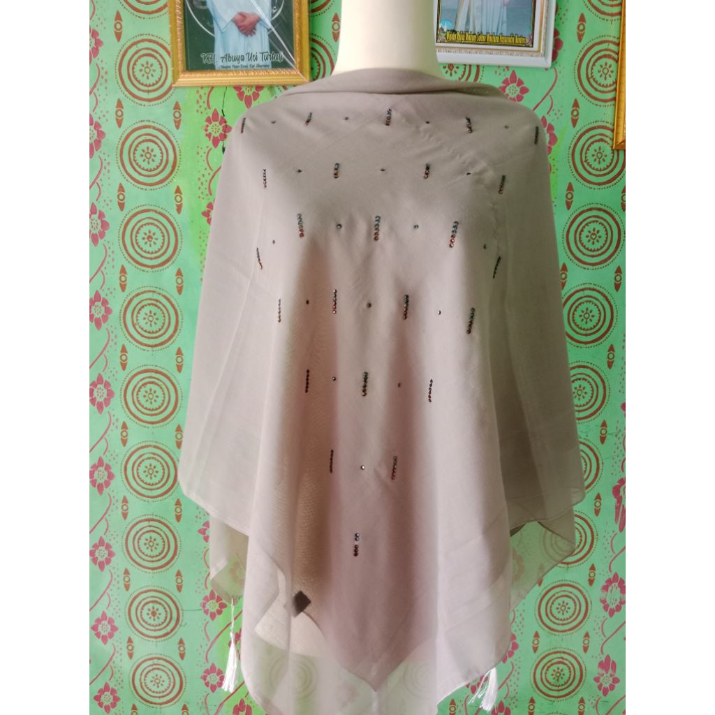 hijab segiempat payet swaroski