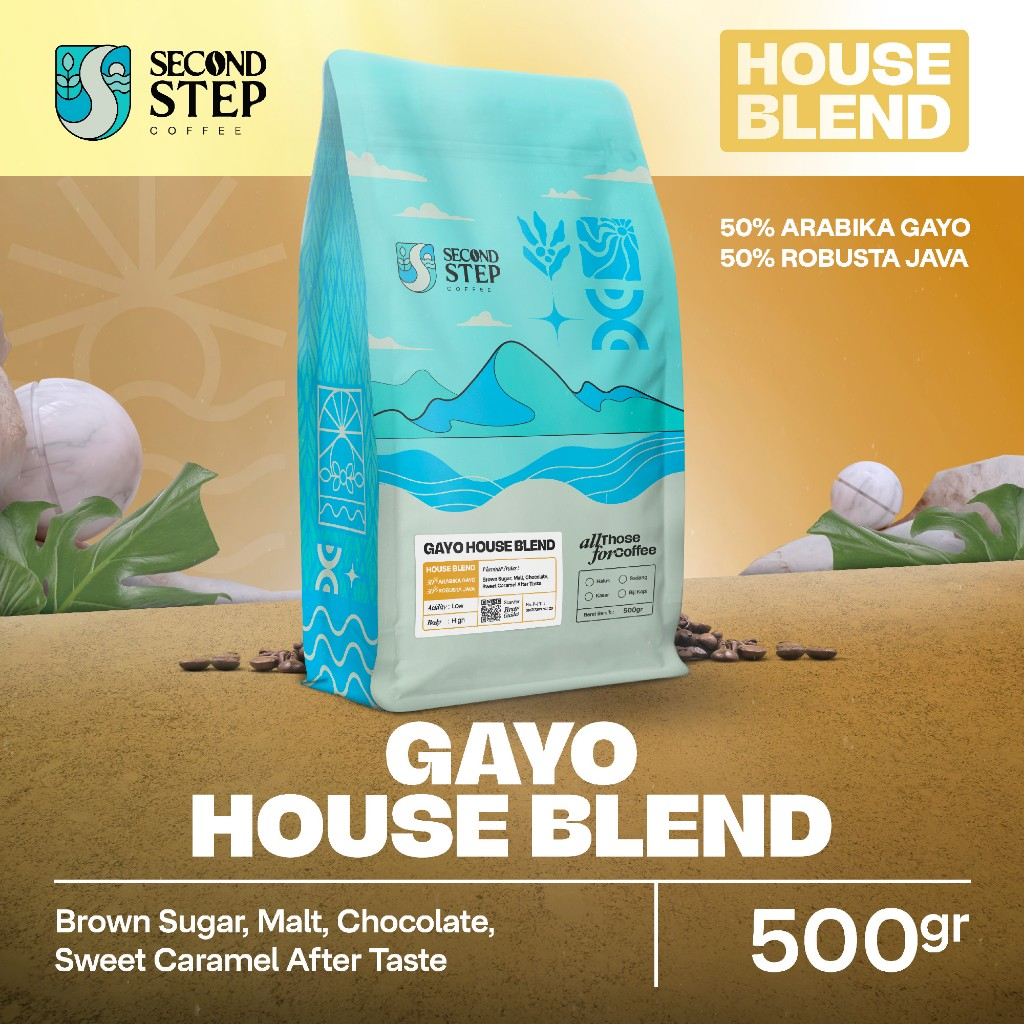 

Kopi Arabika Gayo Blend Coffee Espresso 500gr Biji Bubuk Premium Coffe