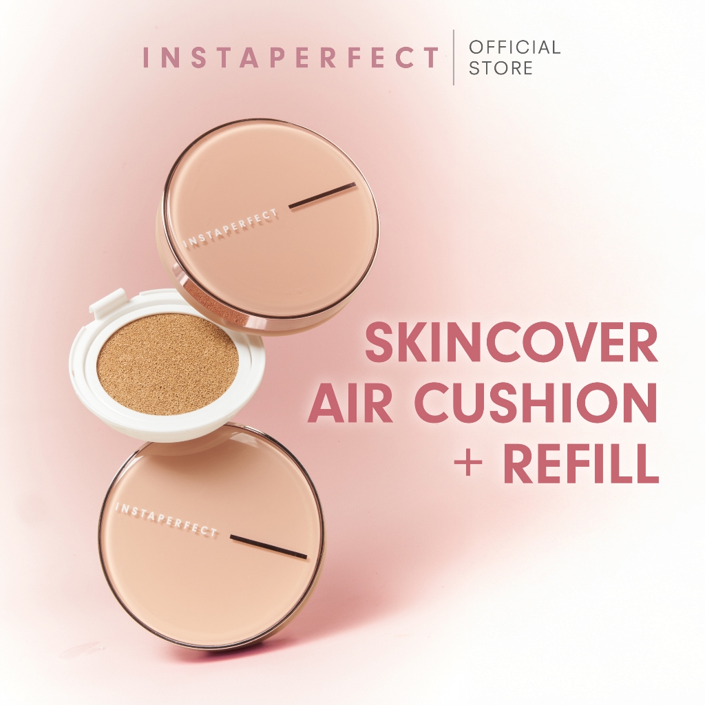 INSTAPERFECT Real Skin Cushion Complete Package (Skinover Air Cushion + Refill) Full Coverage Semi M