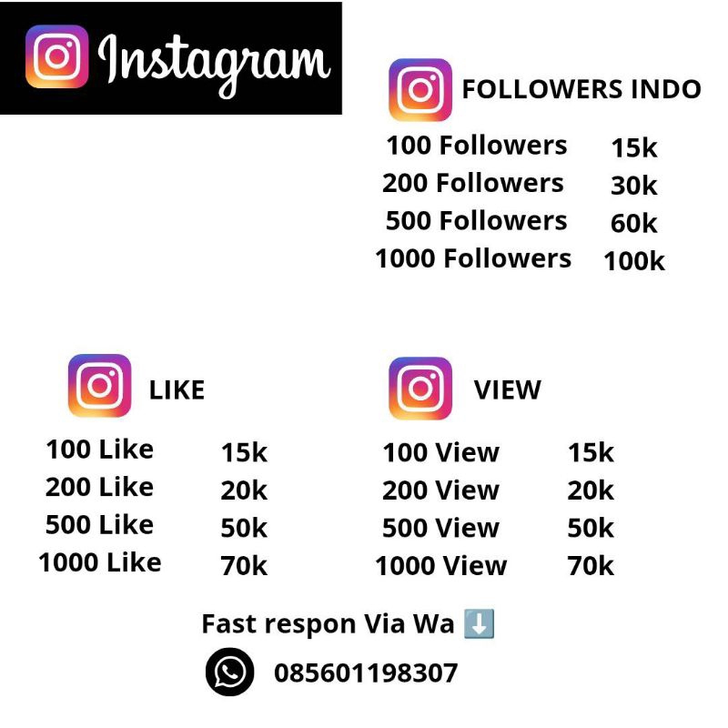 Followers ig akun indo aktif