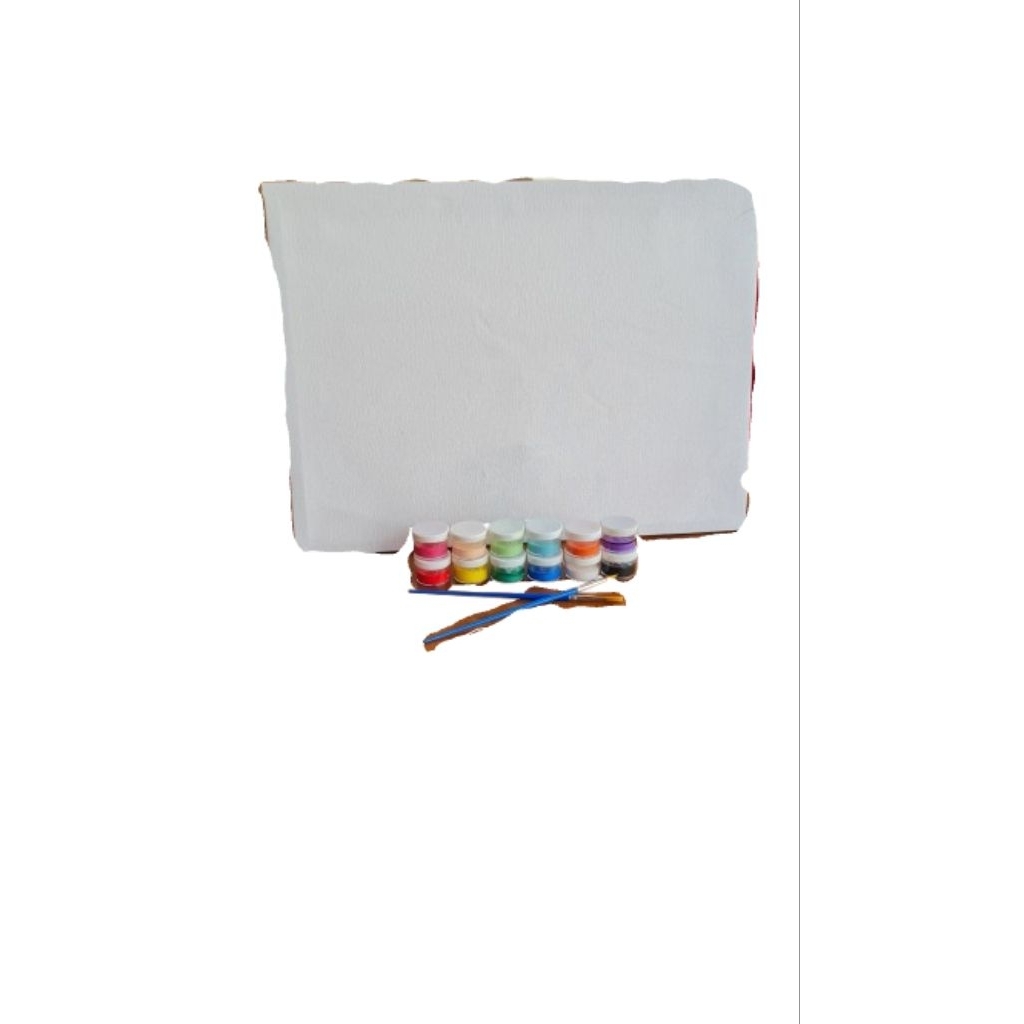 

Kanvas Lukis Paket 40x30cm Cat 12 Warna Kuas