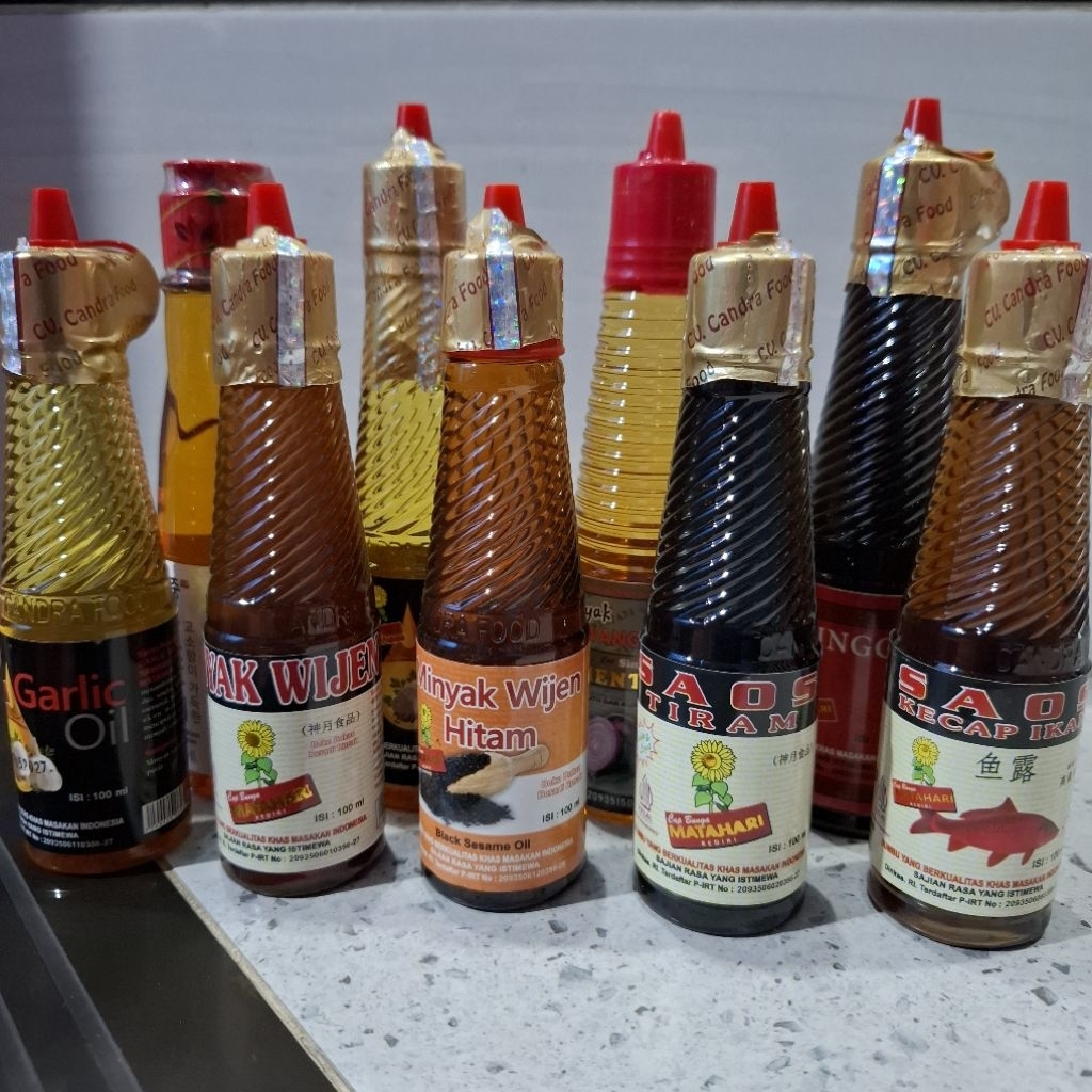 

|TERLARIS| Aneka minyak wijen minyak ikan minyak bawang putih bawang merah minyak cabai saus tiram dan kecap Inggris halal indonesia promo sale termurah