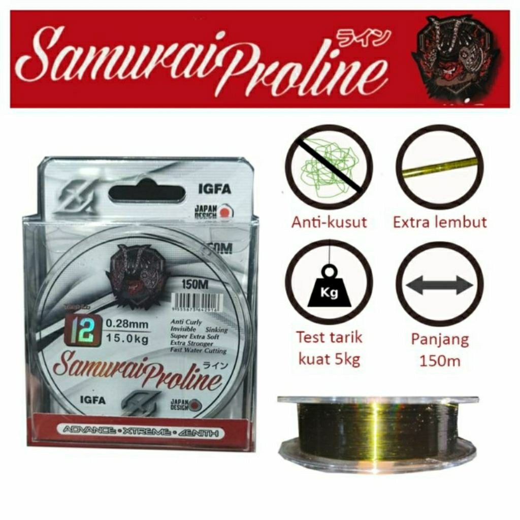 Senar pancing AXZ Samurai Proline IGFA