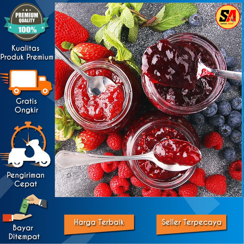 

Le Patta Tropicana Selai Filling Olesan Roti Rasa Blueberry Strawberry Repack 250 GR