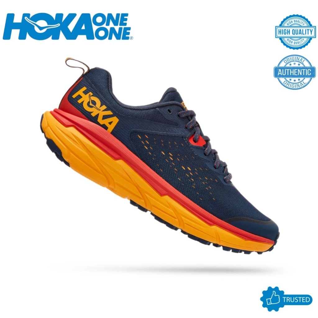 SEPATU HOKA ATR 6 CHALLENGER NAVY ORANGE