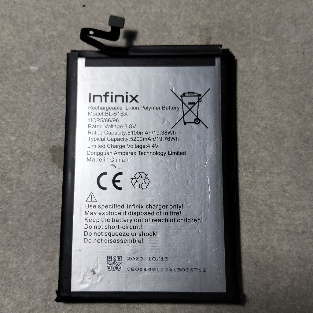Baterai ORI copotan Infinix Hot 10 X682 | Infinix Note 8 X692 BL51BX Original Battery Batre copotan,