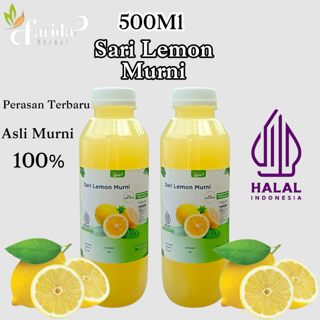 

Sari Lemon Murni 500ml/Asli Sari Lemon Murni 500ml Bonus Lemon Kering