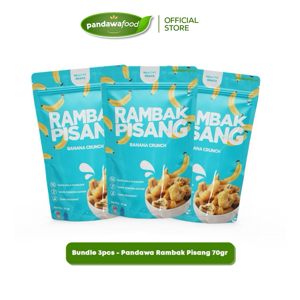 

Bundle 3pcs Keripik Rambak Pisang 70gr / Oleh-Oleh Khas Kota Batu Malang