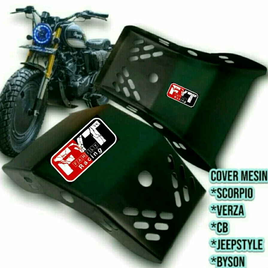 cover pelindung mesin skidplate motor byson scorpio megapro verza cb jaapstyle tebal berkualitas