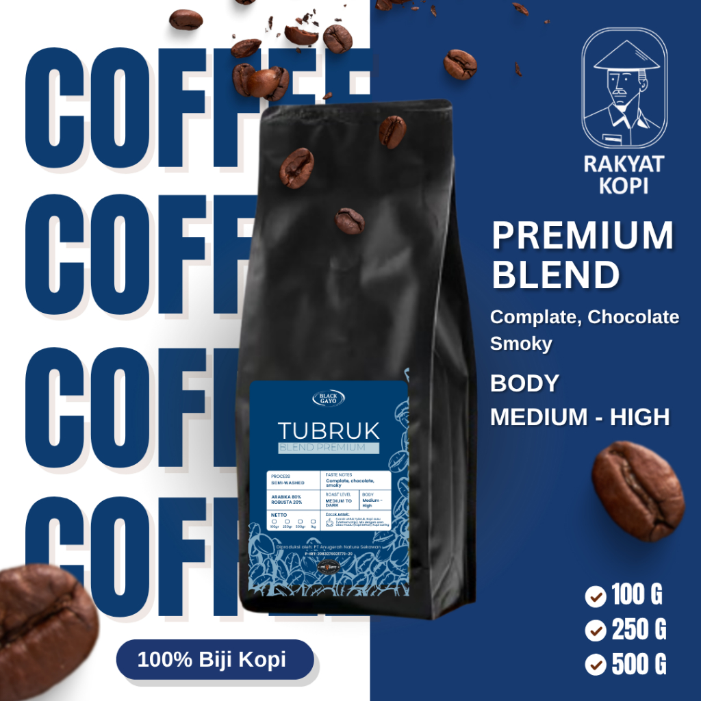 

Kopi Gayo Blend Premium Tubruk Instant Siap Seduh Giling Halus 100gr 250gr 500gr | By Rakyat Kopi