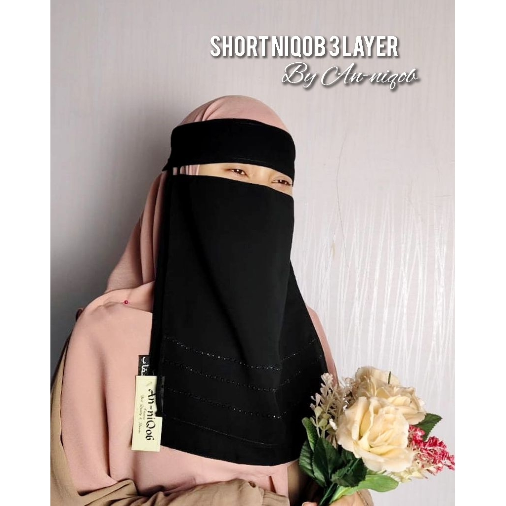 NIQOB BANDANA CADAR BANDANA PENDEK by An-niqob