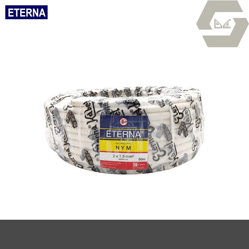 Kabel Listrik NYM 2x1.5 Tunggal @50m ETERNA | Kawat Tunggal
