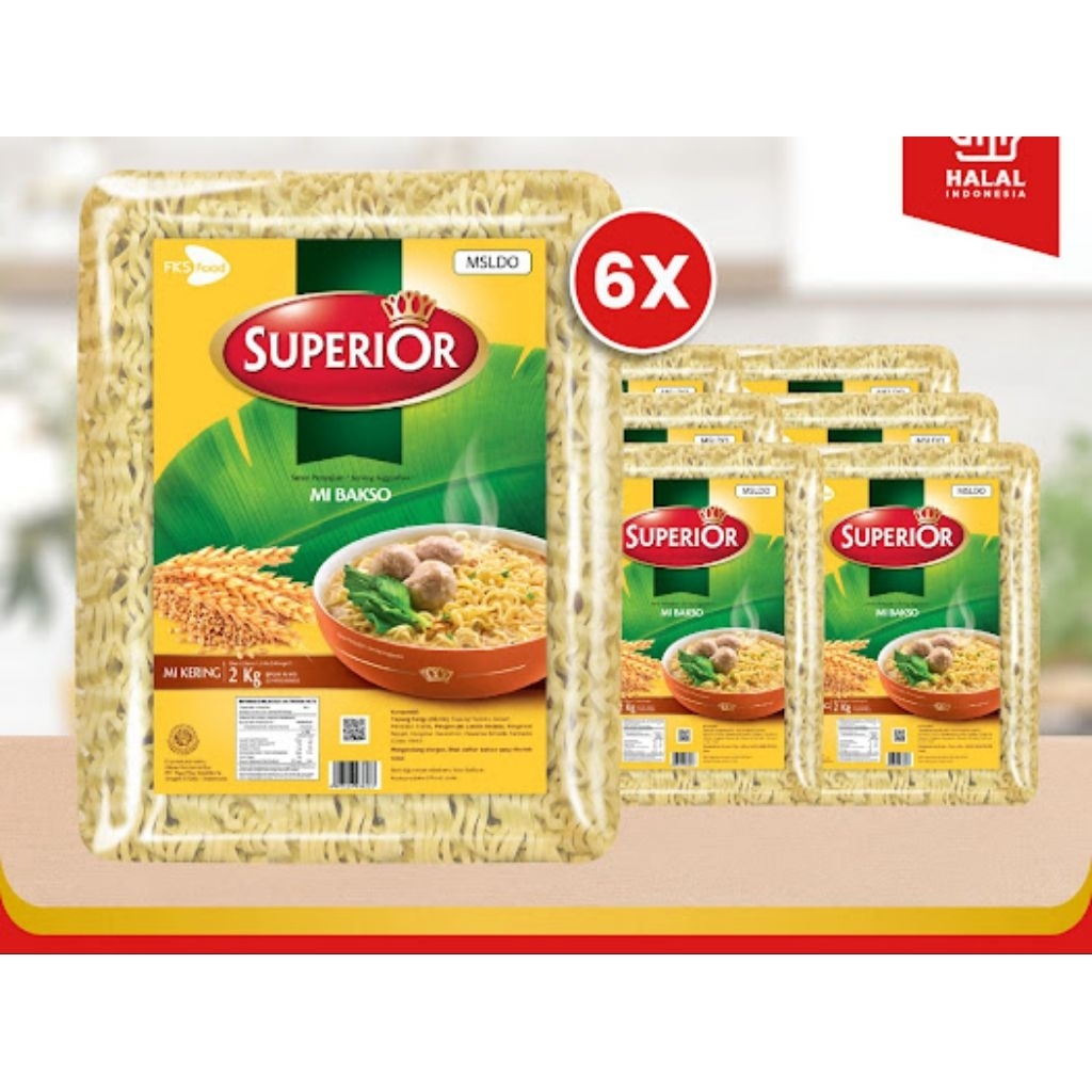 

Paket Bundling - Mi Superior Keriting - Mi Bakso - 12 Keping - 50gr - 6pcs