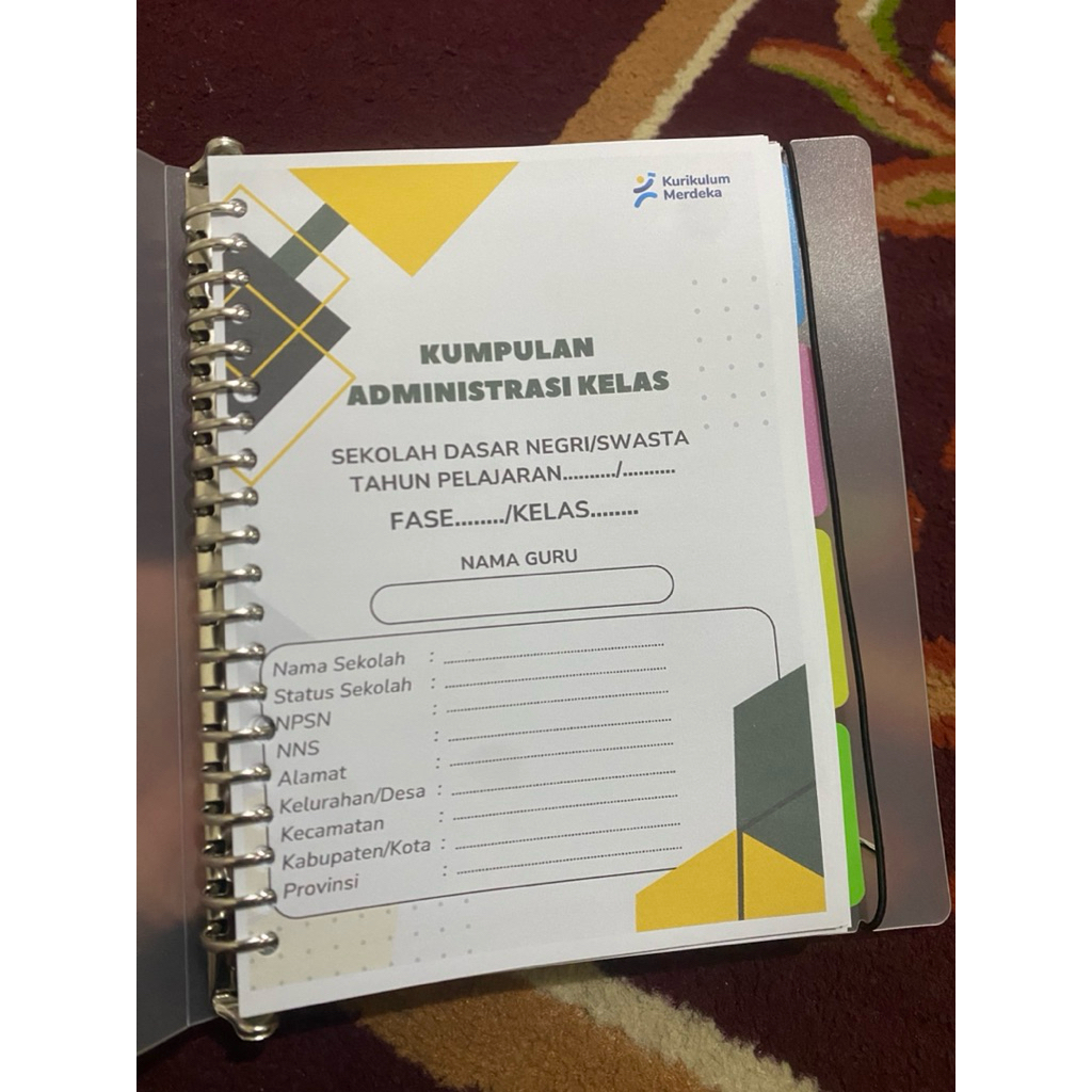 Binder Administrasi Guru Kelas
