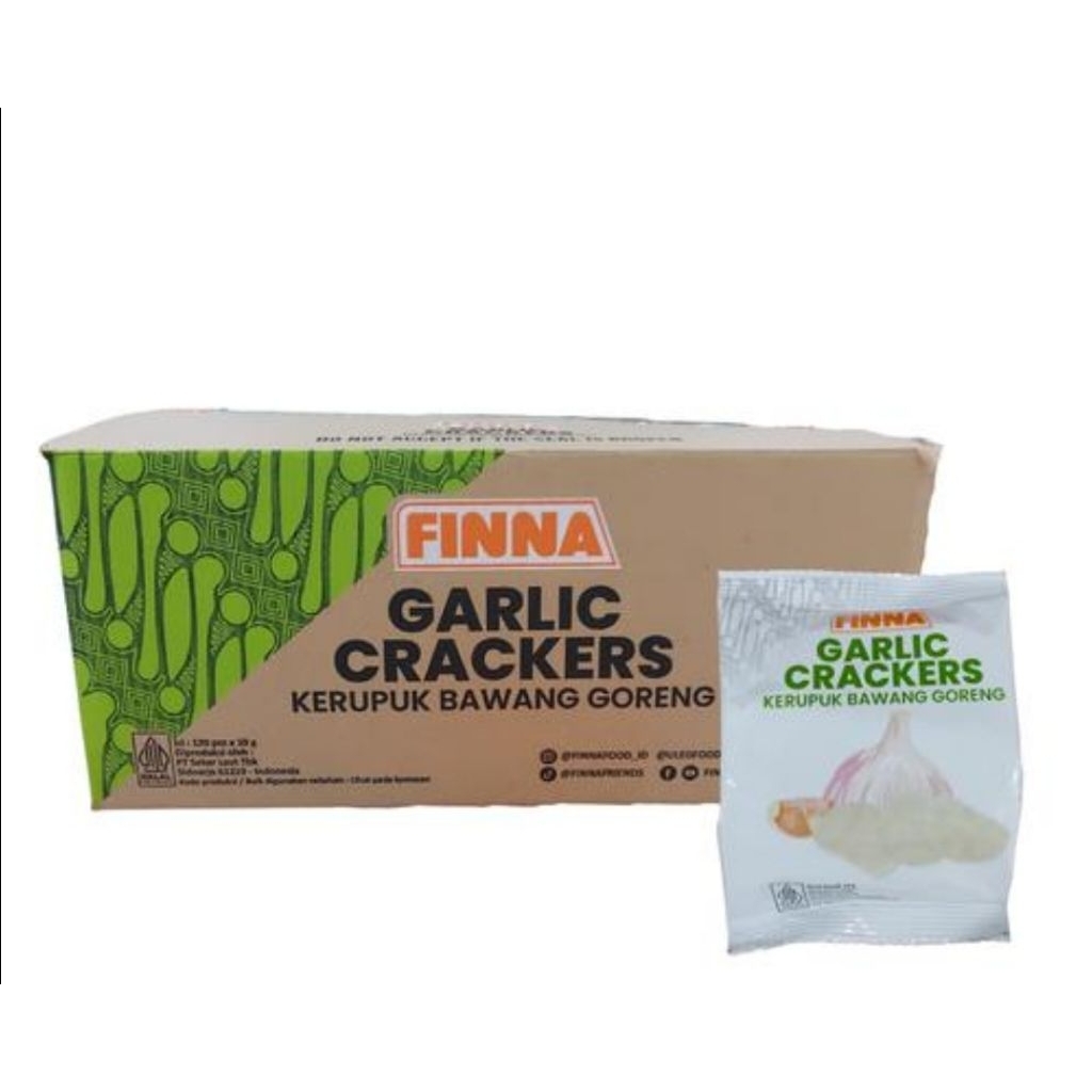

TERMURAH !!! FINNA KERUPUK GORENG BAWANG UDANG 1 DUS 120pcs