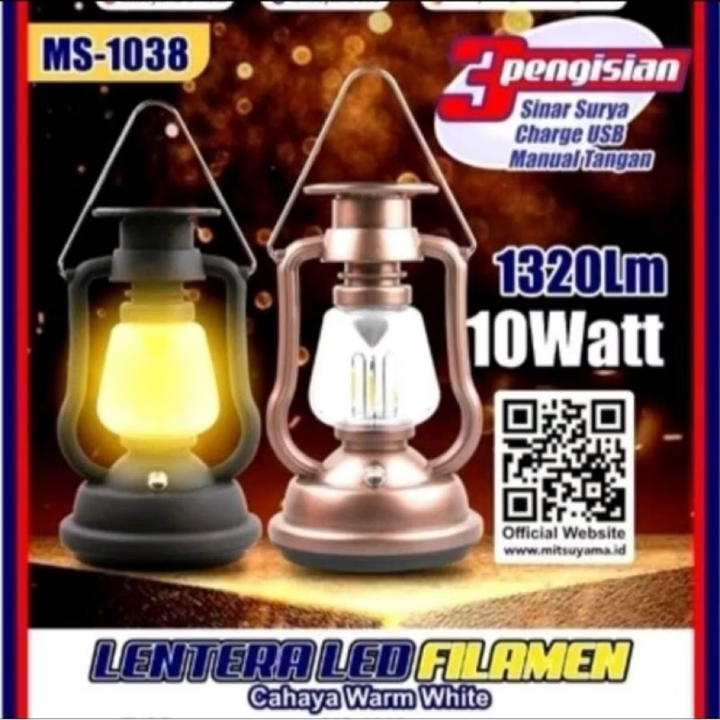 MS-1038 Lampu Lentera LED Mitsuyama 10W MS 1038 - lampu lentera led - LENTERA JADUL PETROMAK