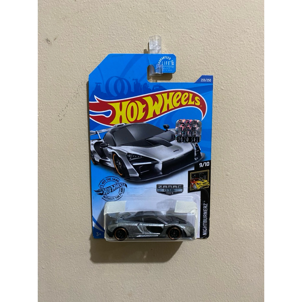 Hotwheels McLaren Senna Zamac Silver US Card Factory Sealed