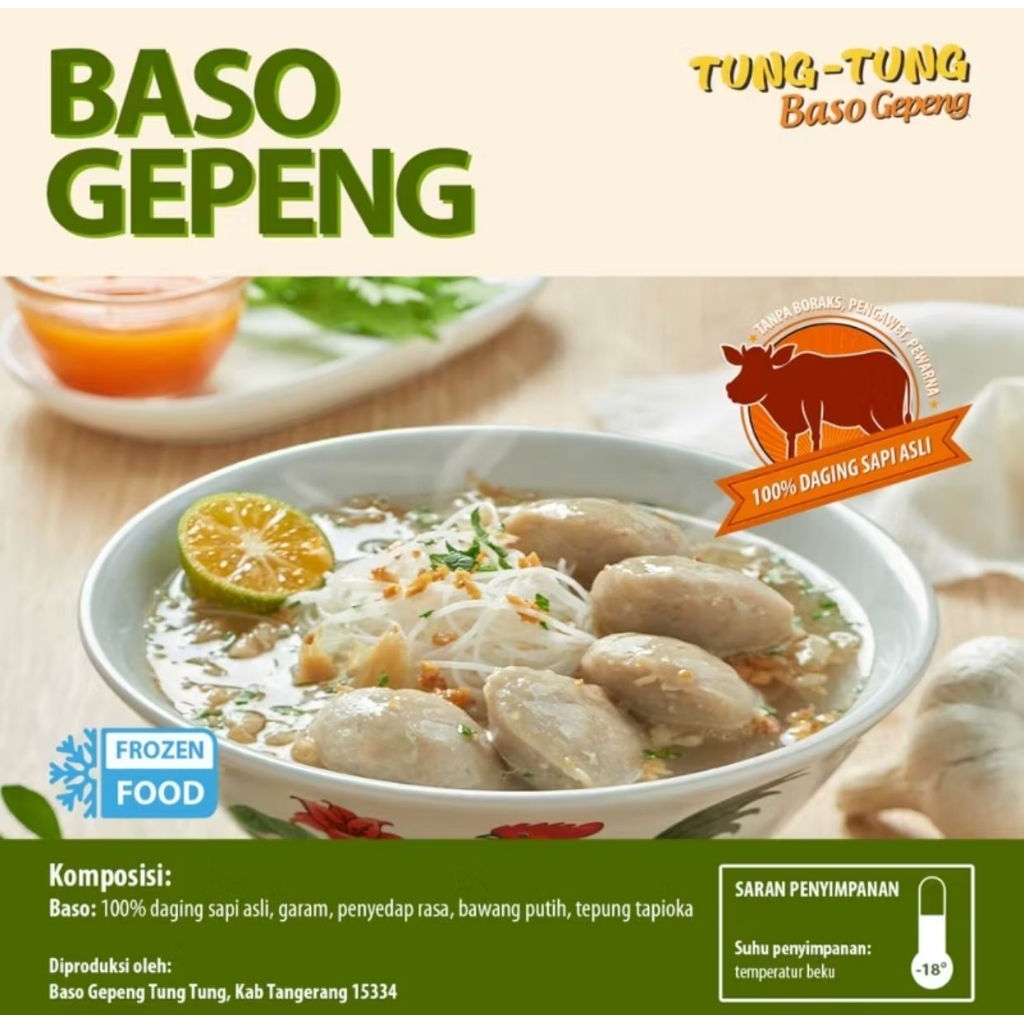 

BASO GEPENG 100% DAGING SAPI [HALAL]