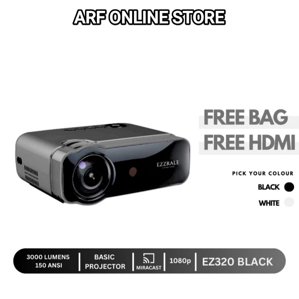 Ezzrale EZ320 FHD 1080p Projektor wireless 150 ANSI